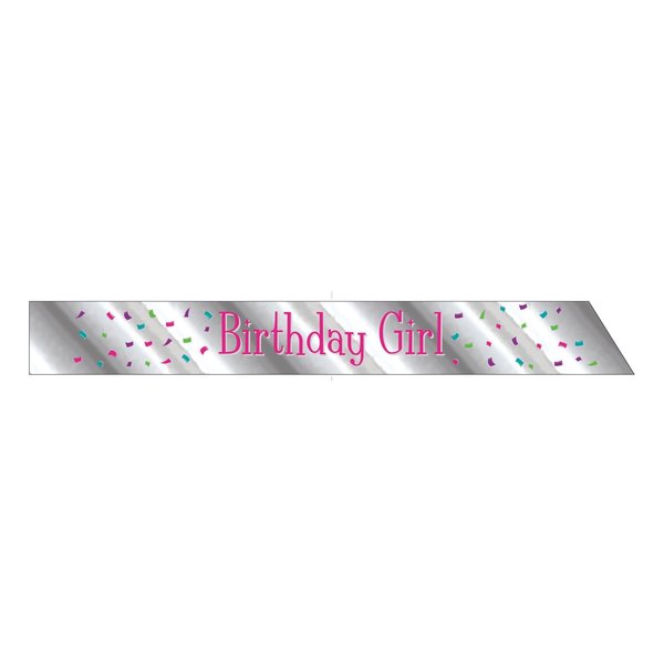 Creative Converting Birthday Girl Sash, 33.5"x4", 6PK 094000